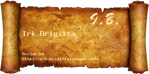 Irk Brigitta névjegykártya